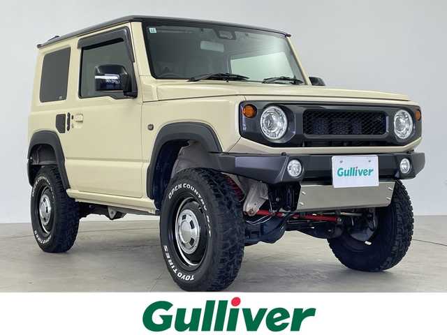 スズキ ジムニー XC 鹿児島県 2021(令3)年 2.5万km シフォンアイボリーメタリックブラック2トーンルーフ 社外ナビ　/（フルセグ/Bluetooth/CD/DVD/AM/FM）/クルーズコントロール　/ドライブレコーダー　/シートヒーター　/バックカメラ　/ヘッドライトウォッシャー　/ホワイトレタータイヤ　/ＬＥＤヘッドライト　/フロントカメラ　/社外マフラー　/社外アルミペダル/プッシュスタートボタン/スロットコントローラー/＊純正サスペンション・マフラー有り