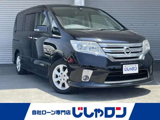 日産 セレナ ハイウェイスター Vセレクション 茨城県 2012(平24)年 8万km スーパーブラック (株)IDOMが運営する【じしゃロン水戸店】の自社ローン専用車両になりますこちらは現金またはオートローンご利用時の価格です。自社ローンご希望の方は別途その旨お申付け下さい/両側パワースライドドア/社外SDナビ/ -Bluetooth DVD CD SD フルセグTV-/バックカメラ/ETC/クルーズコントロール/スマートキー/オートライト/純正フロアマット/純正１６インチAW