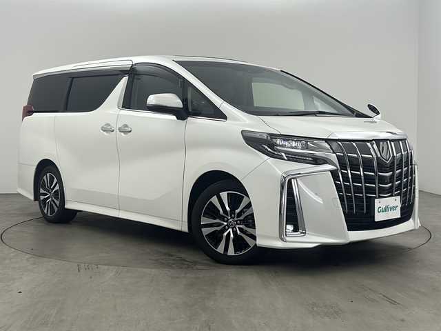 トヨタ アルファード S Cパッケージ 兵庫県 2023(令5)年 1.6万km ホワイトパールクリスタルシャイン トヨタセーフティセンス/・プリクラッシュセーフティ/・レーントレーシングアシスト/・ロードサインアシスト/・レーダークルーズコントロール/・アダプティブハイビームアシスト/アルパイン11インチメモリナビ/・Bluetooth/CD/DVD//・フルセグテレビ/・バックカメラ/・サイドカメラ/両側パワースライドドア/三眼LEDヘッドライト/ALPINEフリップダウンモニター/前後ドライブレコーダー/前後コーナーセンサー/革巻きステアリング/ステアリングスイッチ/ステアリングヒーター/オートマチックハイビーム/純正フロアマット/純正18インチアルミホイール/レザーシート/パワーシート（D席＋N席）/メモリシート（D席）/シートヒーター（D席＋N席）/エアシート（D席＋N席）/デジタルインナーミラー/電動パーキングブレーキ/ワンオーナー/新車保証書/取扱説明書
