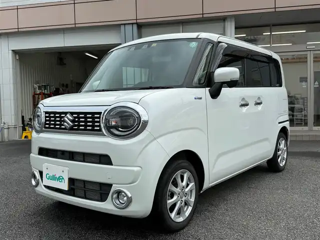 スズキ ワゴンＲ スマイル HYBRID X 静岡県 2022(令4)年 0.9万km ピュアホワイトP ワンオーナー・保証書/走行8916キロ（登録時）/マイルドハイブリット/アイドリングストップシステム/セーフティサポート/両側パワースライドドア/純正9型メモリーナビ/地デジTV/DVD再生/CD/Bluetoothオーディオ/ステアリングスイッチ/全方位カメラ/LEDヘッドランプ/LEDフォグランプ/ウィンカードアミラー/D席シートヒーター/メッキドアハンドル/純正14インチアルミ/スマートキー×2/プッシュスタート/パーソナルテーブル（D席背面）/純正フロアマット/純正ワイドドアバイザー/オートエアコン/WエアB＋サイドエアB/車両取説＋ナビ取説あり