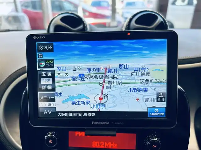 スマート ＭＣＣ スマート フォーフォー BRABUS エクスクルーシブ 大阪府 2017(平29)年 5.1万km 赤 ガラスルーフ/社外ナビ/TV/バックカメラ/純正17インチAW/クリアランスソナー/クルーズコントロール/レーンアシスト/黒革/シートヒーター/パドルシフト/リモコンキー/ETC/USB/AUX/Bluetooth