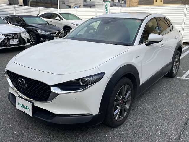 マツダ ＣＸ－３０ XD 100周年特別記念車 広島県 2020(令2)年 3.9万km スノーフレイクホワイトパールマイカ /登録時走行距離/　　　　　　　38146キロ/i-stop/純正ナビ/全方位モニター/地デジ/赤革シート/シートヒーター/クルーズコントロール/パワーバックドア/ステアヒーター/BOSEサウンドシステム/スペアキー×１/ETC/新車時整備手帳/　　【保証書】/取扱説明書/