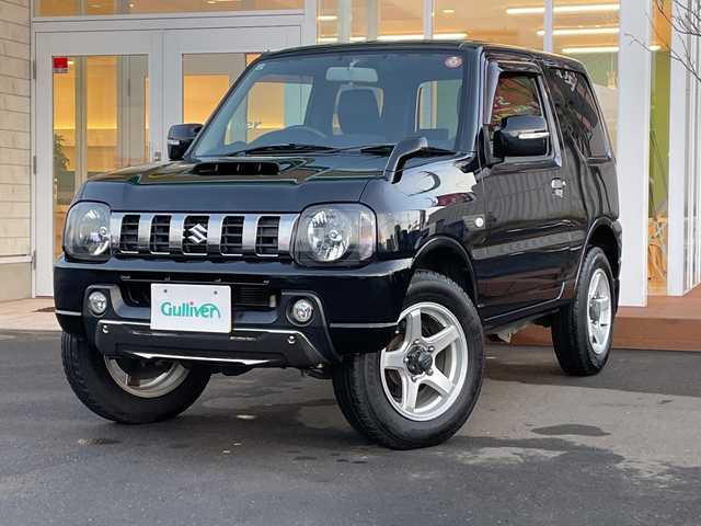 スズキ ジムニー ランドベンチャー 道央・札幌 2017(平29)年 5.7万km ブルーイッシュブラックパール3 ・４WD/・バックカメラ/・社外ナビ（Bluetooth、フルセグTV、DVD）/・フロントシートヒーター/・ドライブレコーダー/・フォグランプ/・ETC/・エンジンスターター/・リモコンキー/・スペアキー/・背面タイヤ/・背面タイヤハードカバー/・ドアバイザー/・ハーフレザーシート/・純正フロアマット