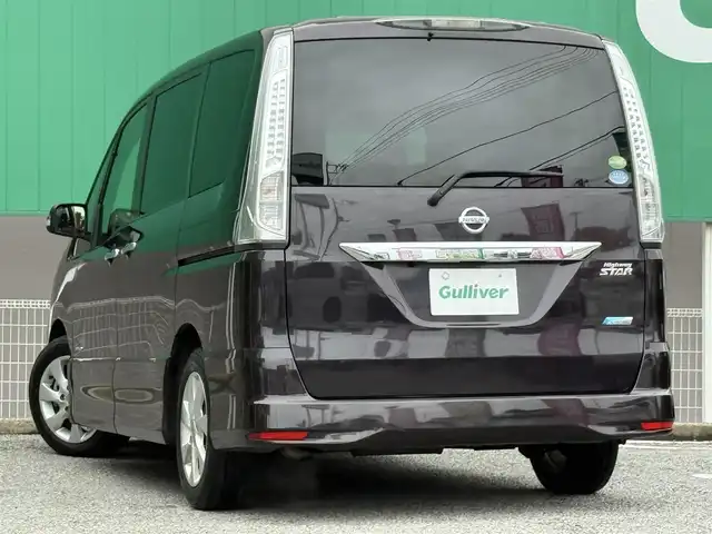 日産 セレナ ハイウェイスター Sハイブリッド 千葉県 2012(平24)年 9.1万km オーロラモーヴ 社外HDDナビ(CD/DVD/FM/AM/Bluetooth/フルセグTV)/フリップダウンモニター/バックカメラ/クルーズコントロール/オートライト/ドライブレコーダー/レーダー探知機/両側パワースライドドア/スマートキー/スペアキー/保証書/取扱説明書