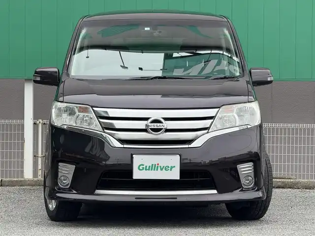 日産 セレナ ハイウェイスター Sハイブリッド 千葉県 2012(平24)年 9.1万km オーロラモーヴ 社外HDDナビ(CD/DVD/FM/AM/Bluetooth/フルセグTV)/フリップダウンモニター/バックカメラ/クルーズコントロール/オートライト/ドライブレコーダー/レーダー探知機/両側パワースライドドア/スマートキー/スペアキー/保証書/取扱説明書