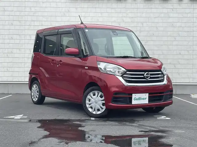 日産 デイズ ルークス X 長野県 2017(平29)年 6.1万km スパークリングレッドM ワンオーナー/純正ナビMJ116D-W/地デジ/BT/CD/バックカメラ/全方位カメラ/左側パワースライドドア/保証書/鳥セル/スペアキー