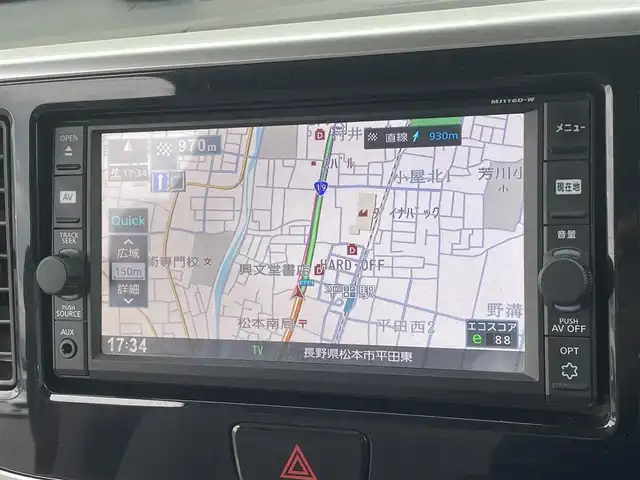 日産 デイズ ルークス X 長野県 2017(平29)年 6.1万km スパークリングレッドM ワンオーナー/純正ナビMJ116D-W/地デジ/BT/CD/バックカメラ/全方位カメラ/左側パワースライドドア/保証書/鳥セル/スペアキー