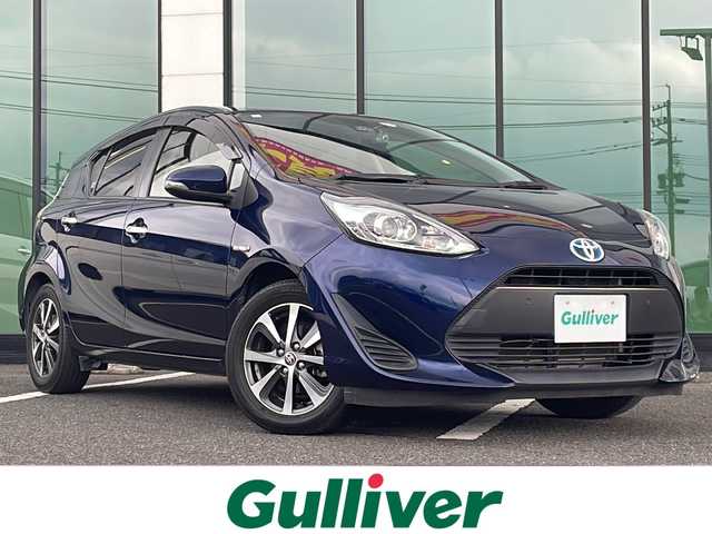 トヨタ アクア S スタイルブラック 福岡県 2019(平31)年 6.4万km ダークブルーマイカ トヨタセーフティセンス/・プリクラッシュセーフティ/・レーンディパーチャーアラート/純正SDナビ/(フルセグ CD DVD Bluetooth)/LEDヘッドライト/オートライト/オートマチックハイビーム/シートリフター/ステアリングリモコン/電動格納ミラー/ドアバイザー/純正フロアマット/プッシュスタート/スマートキー/ETC