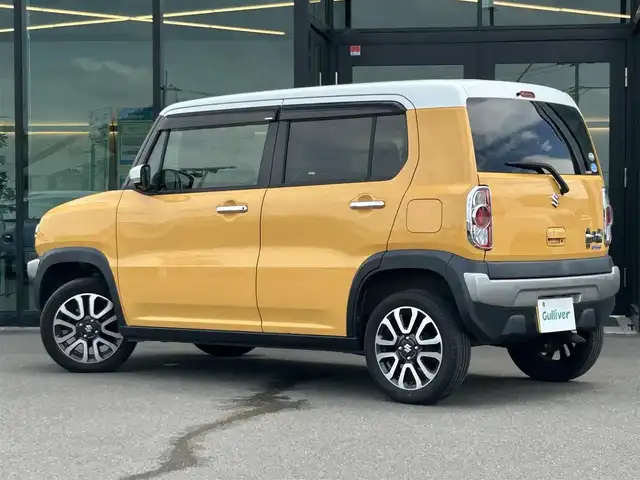 スズキ ハスラー Jターボ ブラックインテリアパッケージ 東京都 2019(令1)年 5.4万km アクティブイエロー/ホワイト2トーンルーフ ワンオーナー/デュアルカメラブレーキサポート/・車線逸脱警報機能/・クルーズコントロール/・全方位モニター/プッシュスタート/アイドリングストップ/パドルシフト/純正ナビ CN-RZ743W/フルセグTV/ETC/ドライブレコーダー/ハーフレザーシート/シートヒーター/HIDヘッドライト/オートライト/ドアバイザー/15インチ純正アルミホイール