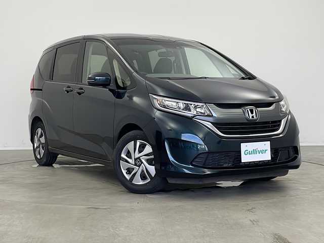 ホンダ フリード G ホンダセンシング 新潟県 2019(平31)年 1.8万km フォレストグリーンパール 純正SDナビ（Bluetooth・CD・DVD・USB）/両側パワースライドドア/純正フリップダウンモニター　/バックカメラ　/フルセグ　/衝突被害軽減システム/レーンキープアシスト　/追従クルーズコントロール　/LEDオートライト　/オートマチックハイビーム　/前方ドライブレコーダー/アイドリングストップ/フロントワイパーデアイサー/ステアリングスイッチ/ETC/純正フロアマット/純正１５インチアルミホイール/スマートキー/スペアキー