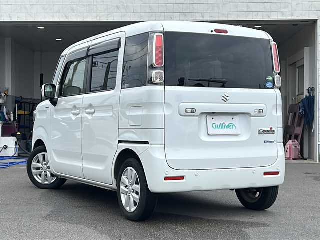 スズキ スペーシア HYBRID X 宮崎県 2018(平30)年 3.3万km ピュアホワイトP 〇ワンオーナー/〇純正ナビ/〇フルセグTV/〇バックカメラ/〇全方位モニター/〇ETC/〇ドライブレコーダー/〇パワースライドドア（両側）/〇セーフティサポート/〇デュアルカメラブレーキサポート/〇LEDヘッドランプ/〇オートライト/〇純正14インチアルミ/〇オートエアコン/〇シートヒーター/〇キーレスプッシュスタート/〇禁煙車