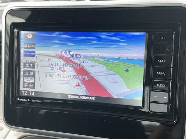 スズキ スペーシア HYBRID X 宮崎県 2018(平30)年 3.3万km ピュアホワイトP 〇ワンオーナー/〇純正ナビ/〇フルセグTV/〇バックカメラ/〇全方位モニター/〇ETC/〇ドライブレコーダー/〇パワースライドドア（両側）/〇セーフティサポート/〇デュアルカメラブレーキサポート/〇LEDヘッドランプ/〇オートライト/〇純正14インチアルミ/〇オートエアコン/〇シートヒーター/〇キーレスプッシュスタート/〇禁煙車
