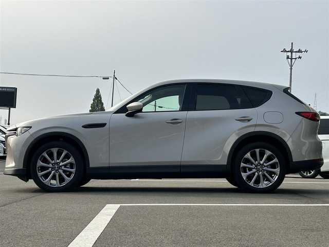 マツダ ＣＸ－６０ 25S Lパッケージ 愛媛県 2023(令5)年 1.2万km プラチナクォーツメタリック 純正ナビ(Bluetooth/AppleCarPlay/AndroidAuto/HDMI)/全周囲カメラ/レーダークルーズコントロール/パワーリフトゲート/全席シートヒーター/ステアリングヒーター/雨滴感知ワイパー/前後ドライブレコーダー/ビルトインETC/白レザーシート/ブラインドスポットモニター/LEDヘッドライト/レーンキープアシスト/横滑り防止装置/盗難防止装置/オートライト/オートマチックハイビーム/前後コーナーセンサー/ステアリングリモコン/革巻ステアリング/ABS