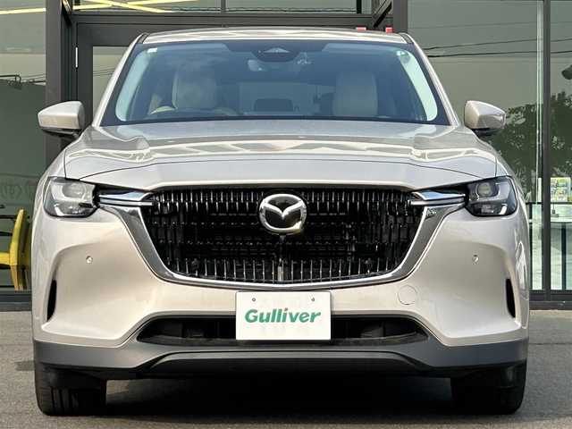 マツダ ＣＸ－６０ 25S Lパッケージ 愛媛県 2023(令5)年 1.2万km プラチナクォーツメタリック 純正ナビ(Bluetooth/AppleCarPlay/AndroidAuto/HDMI)/全周囲カメラ/レーダークルーズコントロール/パワーリフトゲート/全席シートヒーター/ステアリングヒーター/雨滴感知ワイパー/前後ドライブレコーダー/ビルトインETC/白レザーシート/ブラインドスポットモニター/LEDヘッドライト/レーンキープアシスト/横滑り防止装置/盗難防止装置/オートライト/オートマチックハイビーム/前後コーナーセンサー/ステアリングリモコン/革巻ステアリング/ABS