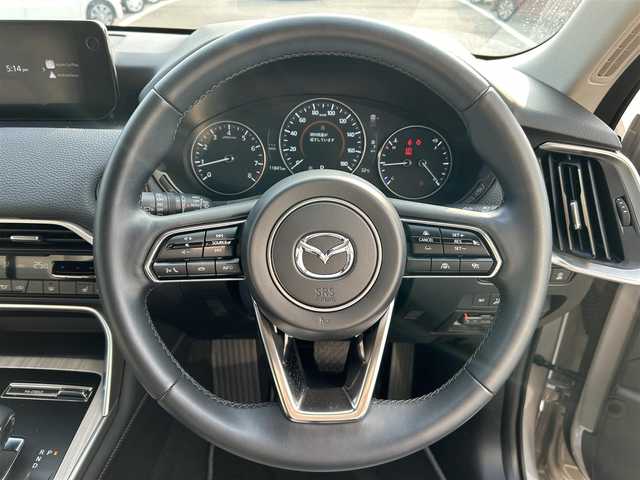 マツダ ＣＸ－６０ 25S Lパッケージ 愛媛県 2023(令5)年 1.2万km プラチナクォーツメタリック 純正ナビ(Bluetooth/AppleCarPlay/AndroidAuto/HDMI)/全周囲カメラ/レーダークルーズコントロール/パワーリフトゲート/全席シートヒーター/ステアリングヒーター/雨滴感知ワイパー/前後ドライブレコーダー/ビルトインETC/白レザーシート/ブラインドスポットモニター/LEDヘッドライト/レーンキープアシスト/横滑り防止装置/盗難防止装置/オートライト/オートマチックハイビーム/前後コーナーセンサー/ステアリングリモコン/革巻ステアリング/ABS