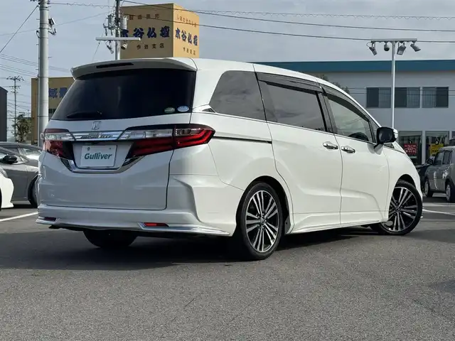 ホンダ オデッセイ アブソルート EX 兵庫県 2014(平26)年 7.3万km ホワイトオーキッドパール 登録時走行距離：72226km/ディーラーOP純正ナビ/AM/FM/フルセグTV/DVD/CD/サンシェード/後席モニター/パドルシフト/ハーフレザー/前ドラレコ/ビルトインETC/バックカメラ/クルコン/衝突軽減システム/横滑り防止装置/LEDヘッドライト/フォグランプ/オートライト/エンジンスタートボタン/スペアキー/純正アルミホイール/純正フロアマット