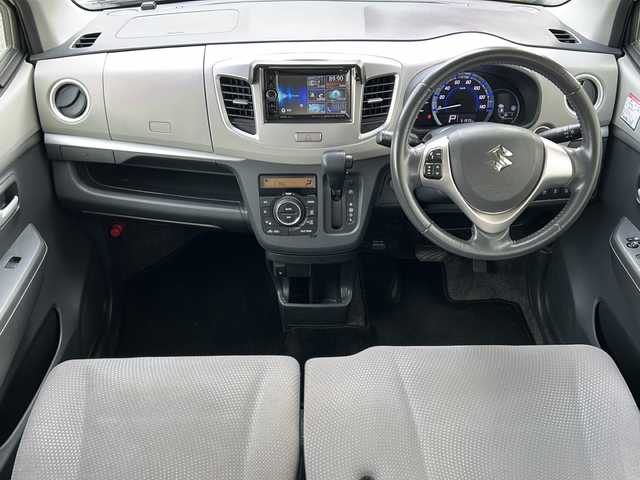 スズキ ワゴンＲ FZ 鳥取県 2014(平26)年 5.2万km クリスタルホワイトP ワンオーナー/プリクラッシュ/フルタイム４WD/スマートキーx2個/前席シートヒーター/純正エアロ/純正14インチAW/社外メモリナビ/ワンセグ・USB/革巻ステアリング/アイドリングストップ/オートエアコン/ETC/保証書・取説