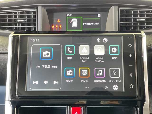 ダイハツ トール カスタムG ターボ 栃木県 2023(令5)年 1.8万km パールホワイトⅢ 純正ディスプレイオーディオ　/（フルセグTV/bluetooth）/禁煙車　/全方位カメラ　/前後コーナーセンサー　/スマートアシスト　/ビルトインＥＴＣ　/前後ドラレコ　/両側パワースライドドア　/オートライト　/ＬＥＤヘッドライト　/フォグランプ/スマートキー/プッシュスタート/アイドリングストップ/ステアリングスイッチ/革巻きステアリング/電動格納ミラー/純正アルミホイール/社外フロアマット