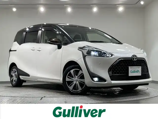 トヨタ シエンタ G クエロ 愛知県 2019(令1)年 7.6万km ヴィンテージブラウンパールクリスタルシャイン/ホワイトパールクリスタルシャイン ツートンカラー/純正SDナビ/CD/DVD/BT/フルセグTV/全方位カメラ/ビルドinETC/トヨタセーフティーセンス/衝突軽減ブレーキ/レーンキープアシスト/先行車発進お知らせ機能/LEDヘッドライト/オートライト/オートハイビーム/両側パワースライドドア/スマートキー/プッシュスタート/純正ドライブレコーダー