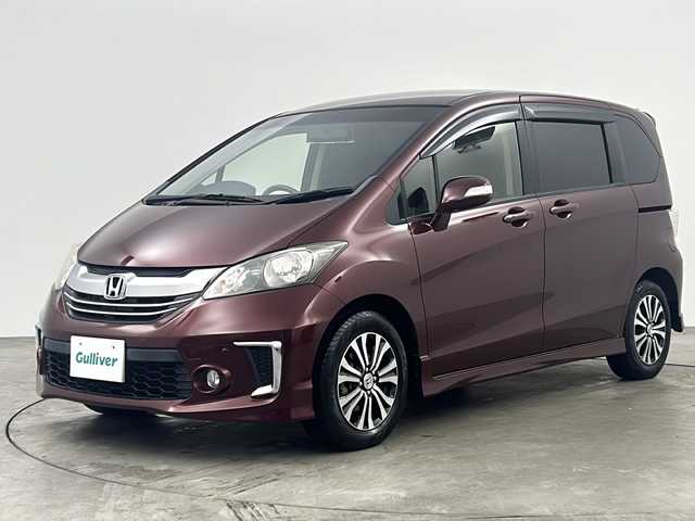 ホンダ フリード Gエアロ 兵庫県 2015(平27)年 7.3万km プレミアムディープロッソパール ・純正ナビ・TV・CD・DVD・SD・BT/・両側パワースライドドア/・バックカメラ/・ビルトインETC/・コーナーセンサー/・HIDライト/・社外革調シートカバー/・コンフォートビュー/・純正15インチアルミホイール/・純正フロアマット/・シートカバー/・オートライト/・スマートキー