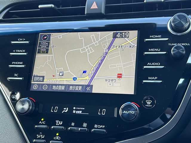 トヨタ カムリ WS ブラックエディション 山形県 2020(令2)年 2.3万km プラチナホワイトパールマイカ トヨタセーフティセンス/バックカメラ/レーダークルーズコントロール/レーンキープアシスト/横滑り防止装置/ブラインドスポットモニター/前後コーナーセンサー/前後ドライブレコーダー/純正メーカーナビ/（Bluetooth/AM/FM/USB)/レザーシート/ＤＮ席パワシート/ＤＮ席シートヒーター/パドルシフト/nanoe/スマートキー/ビルトインETC/オートLEDヘッドライト/純正18インチアルミホイール/ドアバイザー