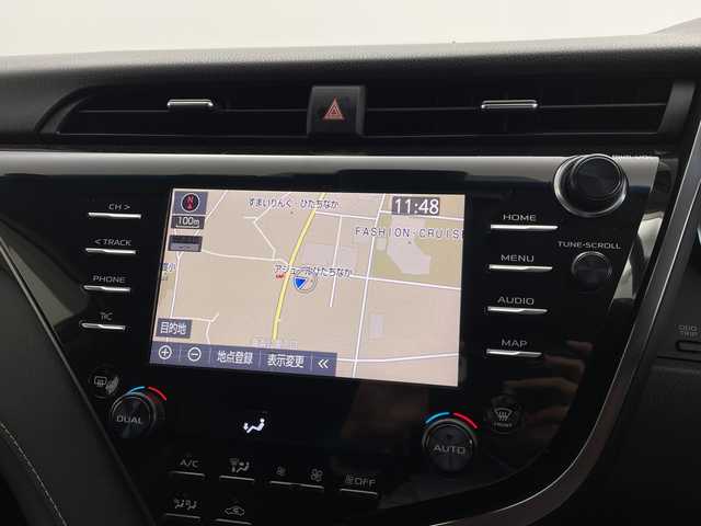 トヨタ カムリ WS ブラックエディション 茨城県 2020(令2)年 2.3万km プラチナホワイトパールマイカ 純正ナビ　バックモニター　衝突被害軽減ブレーキ　スマートキー　追従クルコン　シートヒーター　ＥＴＣ　ドラレコ　横滑り防止装置　ＢＳＭ　コーナーセンサー　プッシュスタート　純正１８インチアルミホイール