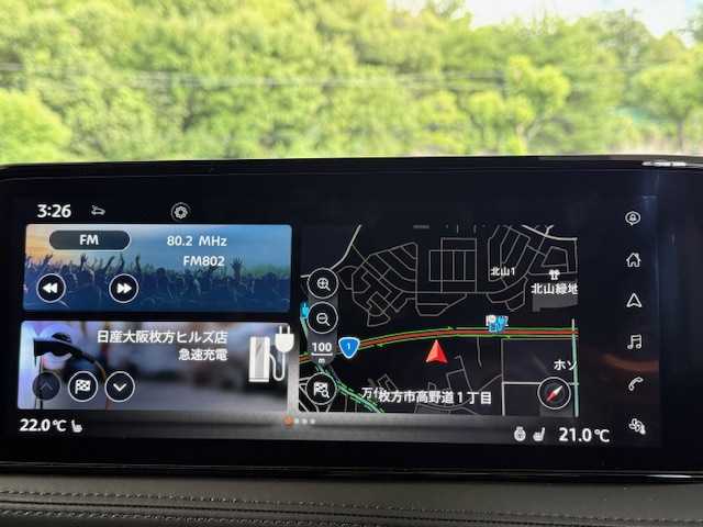 日産 アリア B9 e－4ORCE 大阪府 2024(令6)年 0.4万km 黒Ｍ /ワンオーナー//禁煙車//純正12.3インチワイドディスプレイナビ/・FM・AM・HDMI・Applecarplay・AndroidAuto・BT・フルセグTV・USB//ハーフレザーシート//前席メモリ付きパワーシート//全席シートヒーター//プロパイロット//デジタルインナーミラー//パワーバックドア//ステアリングヒーター//全周囲カメラ//プラズマクラスター//前・室内ドライブレコーダー//4WD//コーナーセンサー//置くだけ充電器//純正AW19インチ//保証書//取扱説明書//スペアキー//充電ケーブル