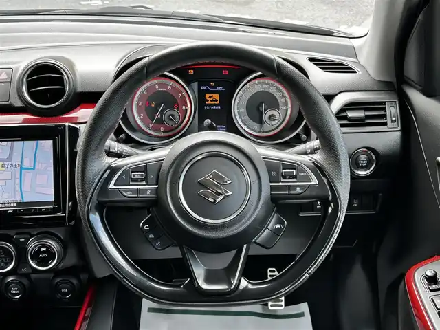 スズキ スイフト スポーツ セーフティPKG 和歌山県 2019(平31)年 1.9万km 黒 社外ナビ（フルセグTV/FM/AM/CD/DVD/USB/Bluetooth/SD）/全方位カメラ/ドライブレコーダー/ワンオーナー/シートヒーター/オートライト/純正アルミホイール/純正フロアマット/純正ドアバイザー/取扱説明書/保証書