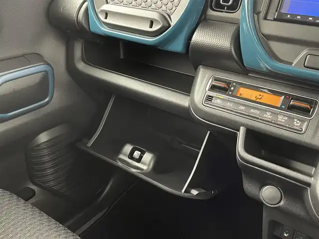 スズキ ハスラー HYBRID X 大分県 2023(令5)年 2万km オフブルーM 社外ナビ/（フルセグ/CD/DVD/Bluetooth）/衝突軽減ブレーキ/レーダークルーズコントロール/車線逸脱抑制機能/ハイビームアシスト/バックカメラ/ビルトインETC/前席シートヒーター/前後ドライブレコーダー/オートライト/LEDヘッドライト/スマートキー・プッシュスタート/ステアリングスイッチ/電動格納ミラー/純正アルミホイール