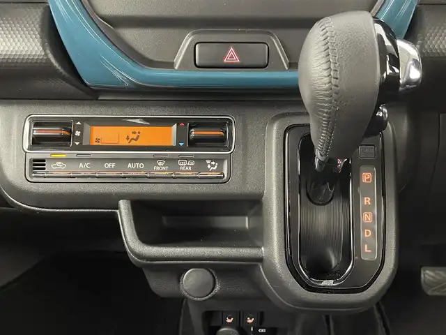 スズキ ハスラー HYBRID X 大分県 2023(令5)年 2万km オフブルーM 社外ナビ/（フルセグ/CD/DVD/Bluetooth）/衝突軽減ブレーキ/レーダークルーズコントロール/車線逸脱抑制機能/ハイビームアシスト/バックカメラ/ビルトインETC/前席シートヒーター/前後ドライブレコーダー/オートライト/LEDヘッドライト/スマートキー・プッシュスタート/ステアリングスイッチ/電動格納ミラー/純正アルミホイール