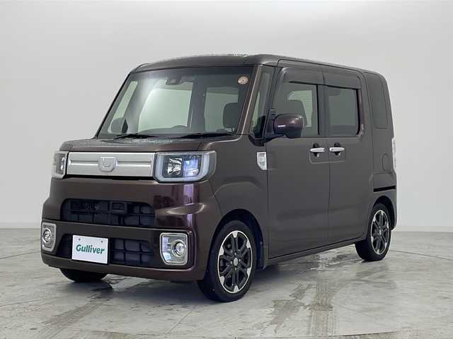 ダイハツ ウェイク G ターボ　レジャーエディション SA Ⅱ 宮城県 2017(平29)年 7.2万km プラムブラウンクリスタルマイカ 禁煙車/スマートアシストII/・衝突軽減ブレーキ/・レーンキープアシスト/社外8インチナビ/・CD.DVD.SD.BT.USB/フルセグTV/バックカメラ/両側パワースライドドア/LEDヘッドライト/フォグランプ/ETC/純正ドライブレコーダー/アイドリングストップ/横滑り防止装置/プッシュスタート/スマートキー/ステアリングスイッチ/純正15インチアルミ/純正フロアマット/ロールサンシェード