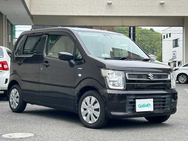 スズキ ワゴンＲ HYBRID FX 静岡県 2019(令1)年 2.2万km アーバンブラウンパールメタリック ワンオーナー/純正ナビ/フルセグTV/DVD/CD/SD/MSV/BT/バックカメラ/衝突軽減ブレーキ/レーンキープアシスト/ヘッドアップディスプレイ/前方ドライブレコーダー/運転席シートヒーター /ビルトインETC/スマートキー×2/保証書/R4/6点検記録簿有