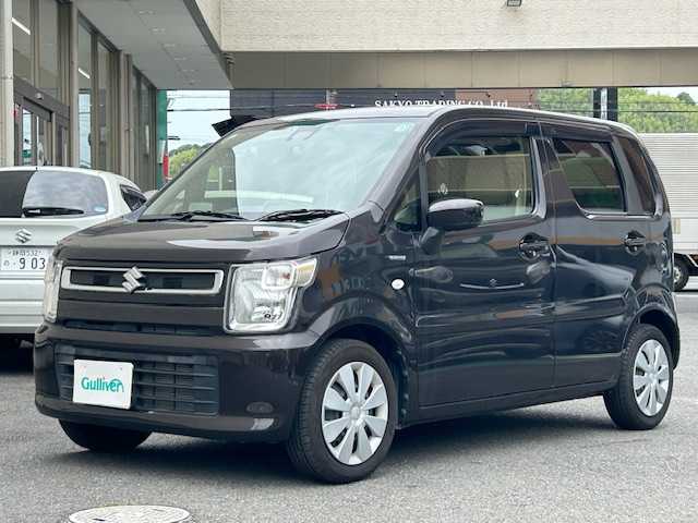 スズキ ワゴンＲ HYBRID FX 静岡県 2019(令1)年 2.2万km アーバンブラウンパールメタリック ワンオーナー/純正ナビ/フルセグTV/DVD/CD/SD/MSV/BT/バックカメラ/衝突軽減ブレーキ/レーンキープアシスト/ヘッドアップディスプレイ/前方ドライブレコーダー/運転席シートヒーター /ビルトインETC/スマートキー×2/保証書/R4/6点検記録簿有