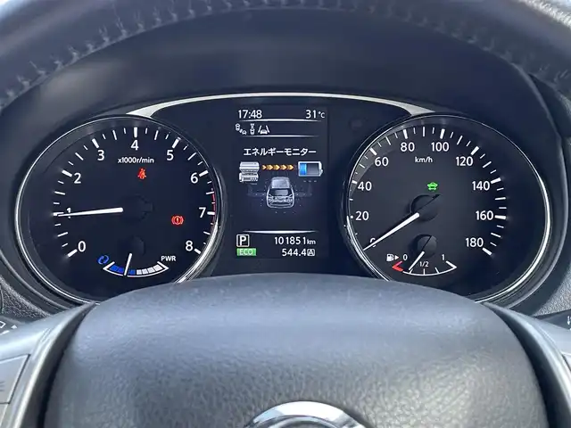 日産 エクストレイル ハイブリッド 20X ブラック エクストリーマーX ブレーキ 大阪府 2015(平27)年 10.2万km ダイヤモンドブラック ハイブリッド＆4WD/アラウンドビューモニター/純正ナビ/パワーバックドア/前席シートヒーター/合成皮革シート/ビルトインETC/クルーズコントロール/LEDヘッドライト/オートライト/オートエアコン/スマートキー＆プッシュスタート/パーキングアシスト/社外アルミ＋スタッドレスタイヤ/純正17インチアルミ＋夏タイヤ積み込み/取説（車両・ナビ）＆保証書/スペアスマートキー