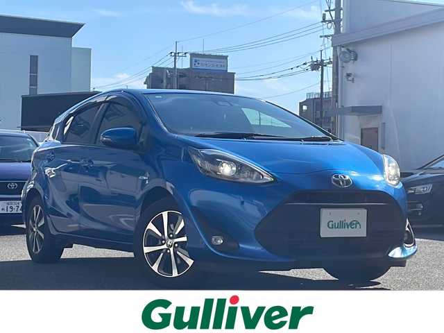 トヨタ アクア G 福岡県 2019(平31)年 13万km コバルトブルーメタリック ワンオーナー/純正ナビNSZT-W68T/（Bluetooth・DVD再生機能・フルセグTV）/バックカメラ/クリアランスソナー/コーナーセンサー/先進発車お知らせ機能/ビルトインETC/ドライブレコーダー/純正フロアマット/パワーウィンドウ/横滑り防止装置/レーンキープアシスト/衝突被害軽減システム/ABS/純正アルミホイール/保証書/取扱説明書/スペアキー