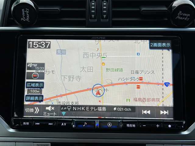 トヨタ ランドクルーザー プラド TX 福島県 2020(令2)年 6.4万km ブラック トヨタセーフティセンス/・衝突被害軽減ブレーキ/・オートハイビーム/・車線逸脱警報装置/・レーダークルーズコントロール/・ロードサインアシスト/・プロアクティブドライビングアシスト/社外ナビゲーション/・型番：X9NX/・フルセグTV/CD/DVD/SD/USB/HDMI/BT/・バックカメラ/・ビルトインETC/サンルーフ/ルーフレール/MTモード付AT/前後ドライブレコーダー/電動格納ミラー/・ウィンカーミラー/ダウンヒルアシストコントロール/寒冷地仕様/純正フロアマット/ドアバイザー/積込みスタッドレスタイヤ/・LA-STRADAホイール/・溝8mm