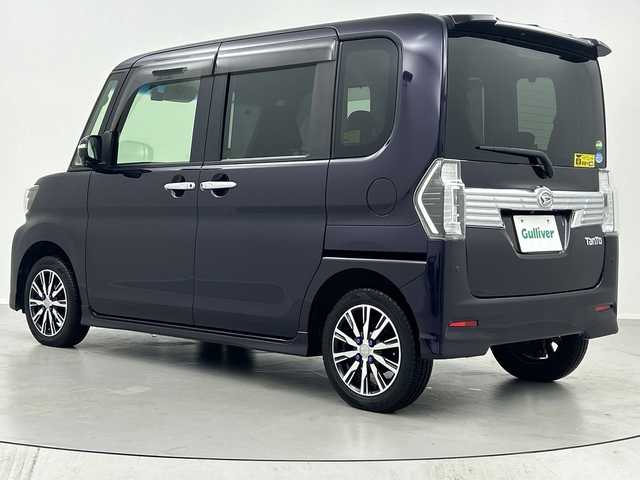 ダイハツ タント カスタム X トップED SA Ⅲ 福島県 2017(平29)年 6.5万km ナイトシャドーパープルクリスタルM /禁煙車//4WD/スマートアシストIII/・衝突回避支援ブレーキ機能/・車線逸脱警報機能/・オートハイビーム/・コーナーセンサー//純正8インチナビ/・BT.CD.DVD.SD.USB.HDMI/・フルセグTV//バックカメラ//両側パワースライドドア//ハーフレザーシート/・D席シートヒーター//ETC//ドライブレコーダー（FR）//プッシュスタート//スマートキー×2//純正エンジンスターター//ステアリングスイッチ//LEDヘッドライト//LEDフォグライト//純正15インチAW//純正フロアマット//純正ドアバイザー//ロールサンシェード