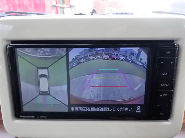 スズキ ラパン S セレクション 千葉県 2018(平30)年 1.1万km リフレクティブオレンジM/ホワイト2トーン 社外メモリーナビ/地デジTV/【DVD/CD再生可　Bluetooth接続】/全方位モニター/アイドリングストップ/革巻ステアリング/ステアリングスイッチ/前席シートヒーター/ドライブレコーダー/ETC/HIDヘッドライト/携帯リモコン