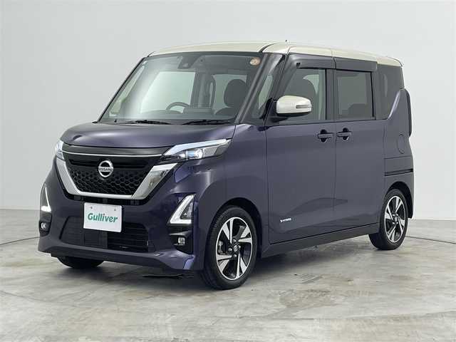 日産 ルークス HWS Gターボ プロパイロットED 群馬県 2021(令3)年 2.6万km パープル 純正９型ナビ　全方位カメラ　プロパイロット　エマブレ　レーダークルーズ　ＡＨＢ　ＬＥＤヘッド　ＬＥＤフォグ　前後コーナーセンサー　前後ドラレコ　ビルトインＥＴＣ　プッシュスタート　純正アルミ　禁煙車