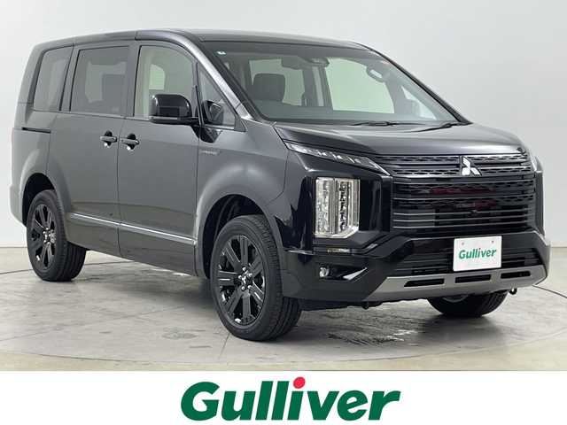 三菱 デリカＤ：５ シャモニー 道央・札幌 2025(令7)年 0.1千km 黒Ⅱ ・CHAMONIX (8人)　4WD/・　e-Assist  /寒冷地仕様/・オリジナルナビ取付パッケージ/色番X47X42/・マルチアラウンドモニタ-/・＋リアモニター取付パッケージ(25300円)　/・D:5専用11型ナビゲーション(322300円)/・アルパイン　ナビ/フルセグTV/・DVD/CD再生機能　Bluetooth接続/・Apple CarPlay　Android Auto対応/・12.8型後席用モニター(143550円)/・衝突被害軽減ブレーキシステム/・レーダークルーズコントロールシステム/・オートマチックハイビーム/LEDライト/・エレクトリックテールゲート/両側パワースライドドア/・ハーフレザーシート/・運転席パワーシート/前席シートヒーター/・パドルシフト/ウインカーミラー/・純正18インチアルミホイル/・サイド/カーテンエアバッグ/・スマートキー/スペアーキー