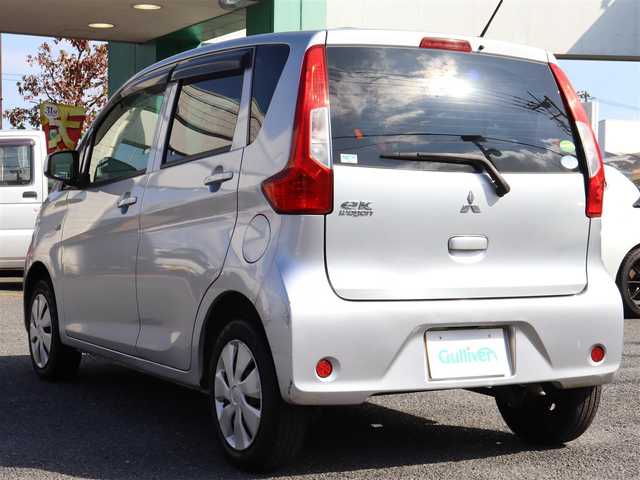 三菱 ｅＫワゴン E 長野県 2016(平28)年 2.9万km クールシルバーメタリック シートヒーター(D席)/ドアバイザー /純正ヘッドライト/取説/スペアキー/記録簿(R4)