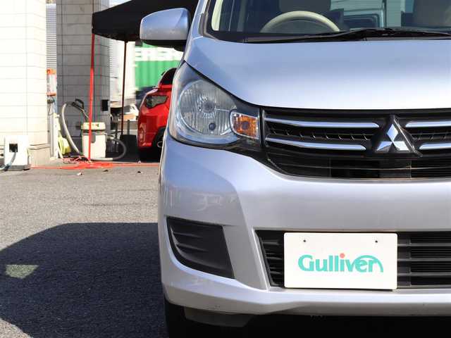 三菱 ｅＫワゴン E 長野県 2016(平28)年 2.9万km クールシルバーメタリック シートヒーター(D席)/ドアバイザー /純正ヘッドライト/取説/スペアキー/記録簿(R4)