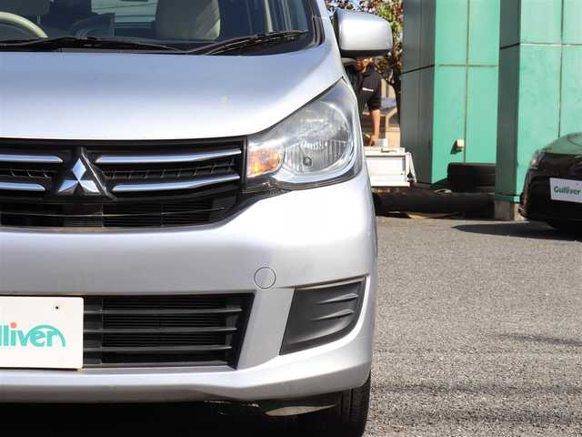 三菱 ｅＫワゴン E 長野県 2016(平28)年 2.9万km クールシルバーメタリック シートヒーター(D席)/ドアバイザー /純正ヘッドライト/取説/スペアキー/記録簿(R4)