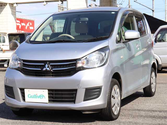 三菱 ｅＫワゴン E 長野県 2016(平28)年 2.9万km クールシルバーメタリック シートヒーター(D席)/ドアバイザー /純正ヘッドライト/取説/スペアキー/記録簿(R4)