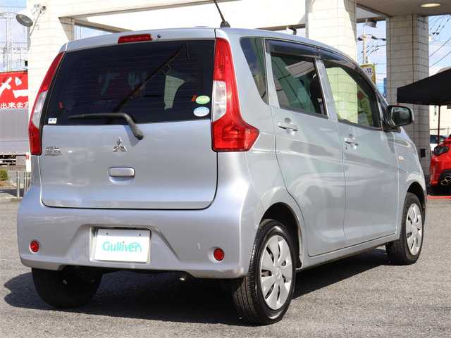 三菱 ｅＫワゴン E 長野県 2016(平28)年 2.9万km クールシルバーメタリック シートヒーター(D席)/ドアバイザー /純正ヘッドライト/取説/スペアキー/記録簿(R4)