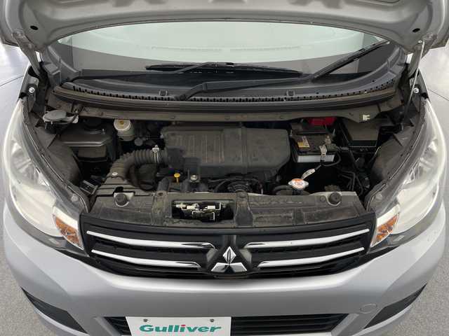 三菱 ｅＫワゴン E 長野県 2016(平28)年 2.9万km クールシルバーメタリック 純正オーディオ/・CD/・AUX/・FM・AM/シートヒーター(D席)/ドアバイザー /スペアキー/ライトレベライザー/エアコン/電動格納ミラー/社外フロアマット/ABS