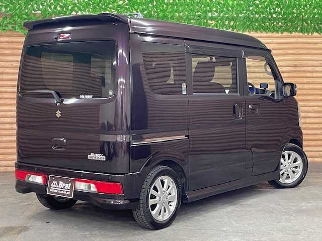 スズキ エブリィ ワゴン PZターボ スペシャル 道央・札幌 2019(令1)年 4.8万km ムーンライトバイオレットPM 【2511014633】/４ＷＤ　/ワンオーナー　/ハイルーフ　/衝突軽減ブレーキ　/ナビ　/フルセグＴＶ　/革調シートカバー　/ドライブレコーダー　/純正１４インチアルミホイール　/ＫＹＢショックアブソーバー　/両側電動スライドドア　/LEDヘッドライト/ＥＴＣ