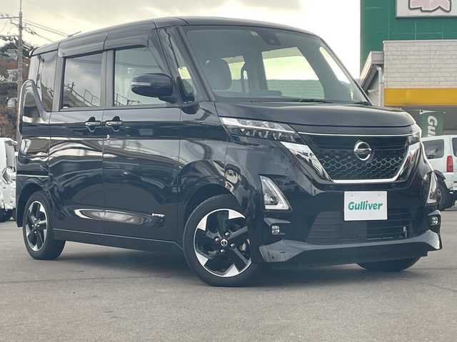 日産 ルークス 山口県 2020(令2)年 1.1万km ブラック ワンオーナー/純正９型ナビ（フルセグTV、AM/FM、Bluetooth/・MM320D-L/全方位カメラ/片側パワースライドドア/LEDオートライト/純正１４インチアルミホイール/快適パックa/・プラズマクラスター搭載リヤシーリングファン/・パーソナルテーブル〈後席〉/・カップホルダー（9個）/・USBソケット〈助手席シートバック部〉/・ロールサンシェード〈リヤ〉/・撥水加工シート/前後コーナーセンサー/横滑り防止装置/衝突被害軽減ブレーキ/アイドリングストップ