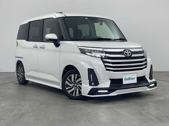 トヨタ ルーミー カスタムG 兵庫県 2022(令4)年 2.7万km パールホワイトⅢ GRエアロ 衝突軽減ブレーキ レーンキープアシスト レーダークルーズコントロール 純正ディスプレイオーディオ フルセグ アラウンドビューモニター ETC 両側パワースライドドア LED スマートキー