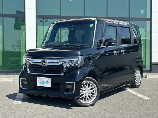 ホンダ Ｎ ＢＯＸ カスタム L ターボ 和歌山県 2021(令3)年 2.6万km クリスタルブラックパール アルパイン8インチナビ/フルセグTV/バックカメラ/（CD/DVD/BT）/衝突軽減ブレーキ/クルーズコントロール/車線逸脱抑制機能/コーナーセンサー/横滑り抑制機能/ハーフレザーシート/シートヒーター/ゴムマット/純正アルミホイール/ドラレコ/ETC/アイドリングストップ/LEDヘッドライト/フォグランプ/オートライト/オートマチックハイビーム